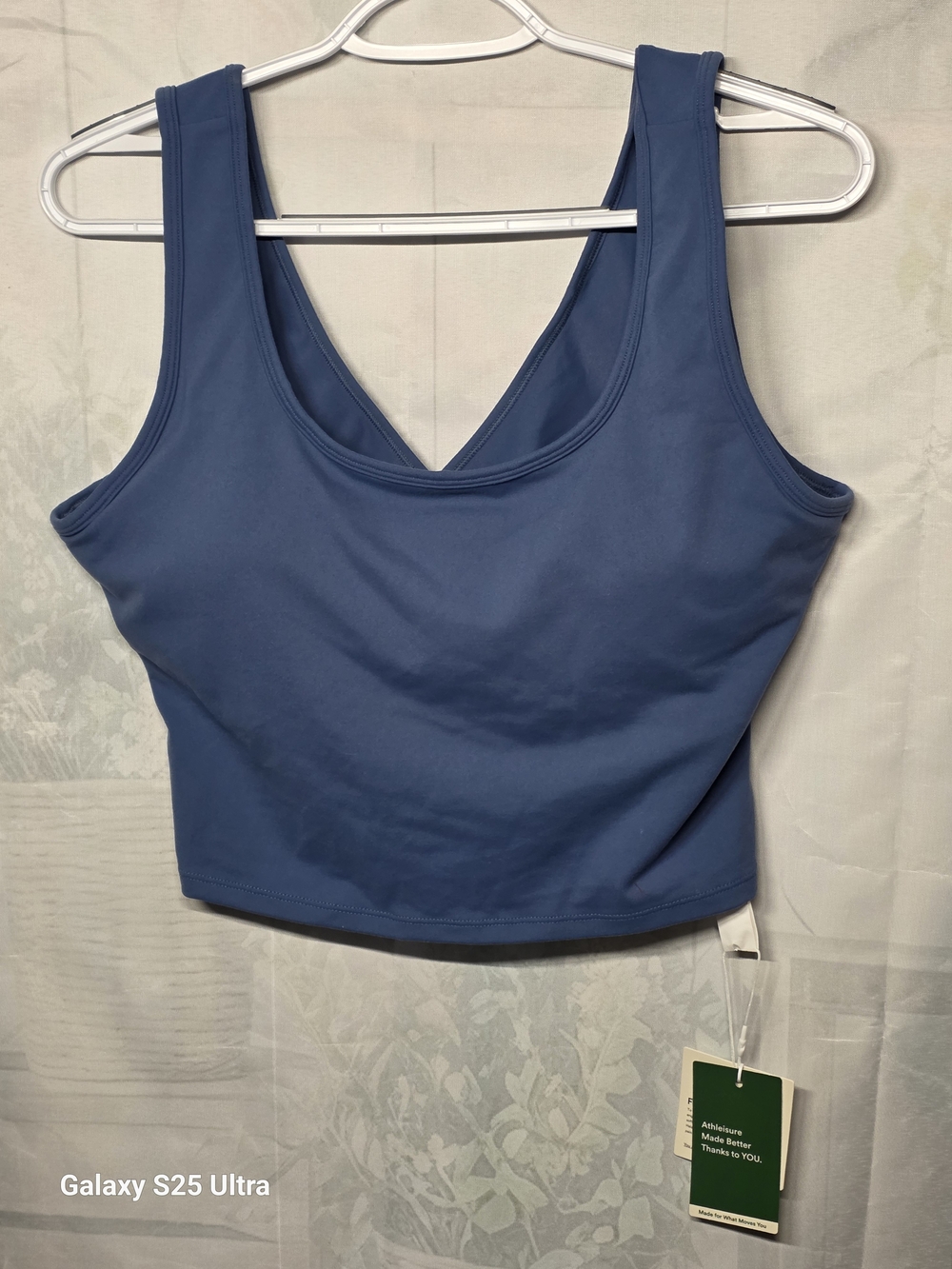 HALARA Blue Scoop Crop Tank Top